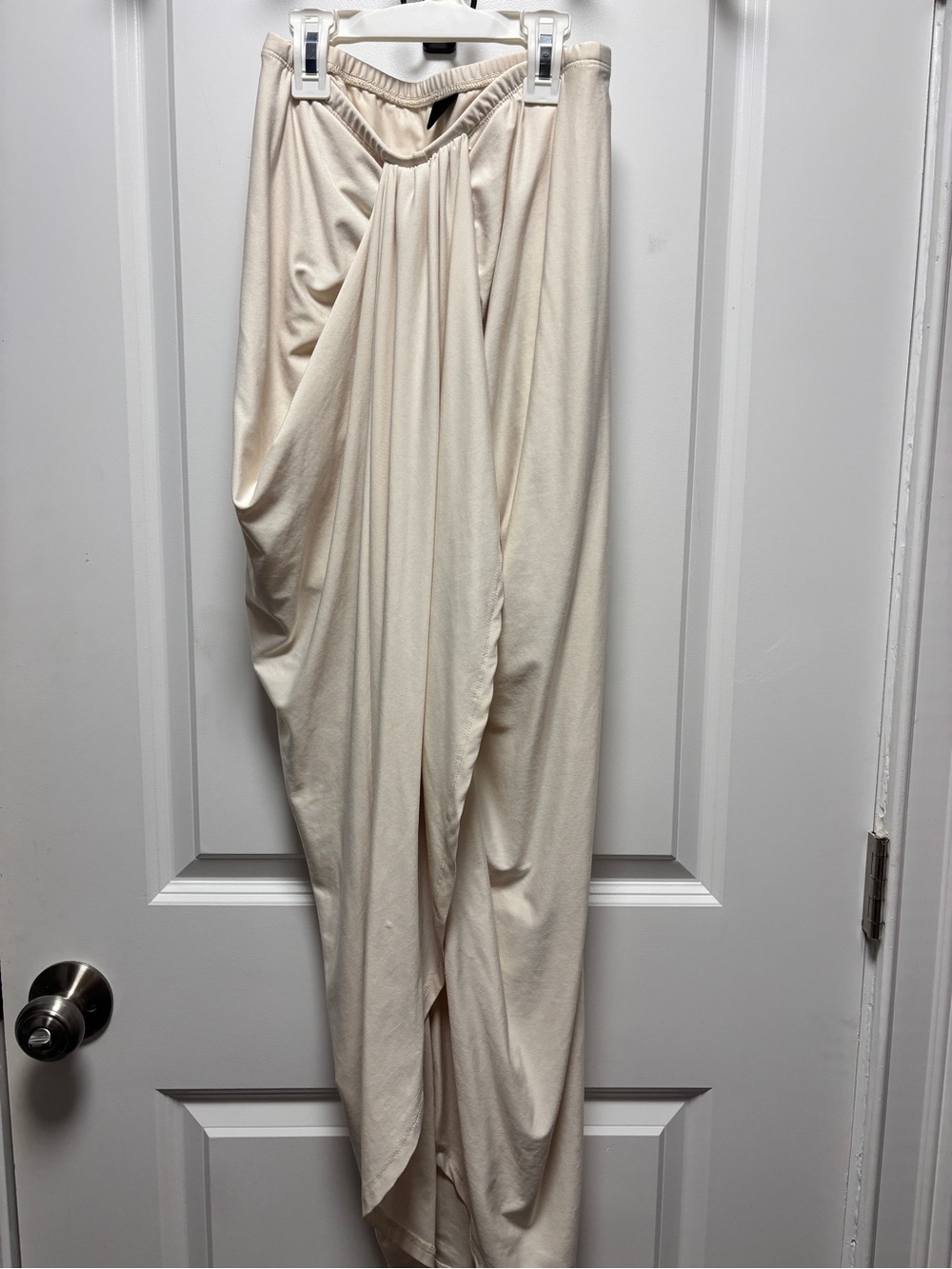 Women's Cream Draped Skirt